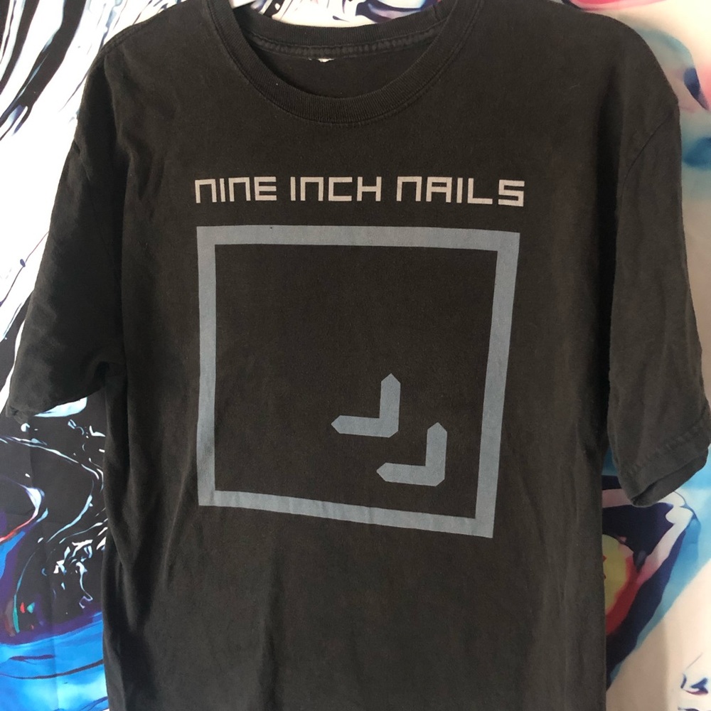 Y2K Vintage Nine Inch Nails NIN T shirt , goth metal punk grunge 90s rock
